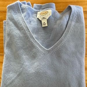 Talbots Petite Medium 100% Cashmere V-Neck